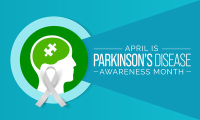 Parkinson's Disease awareness month is observed every year in April, is a brain disorder that leads to shaking, stiffness, and difficulty with walking, balance, and coordination. Vector illustration