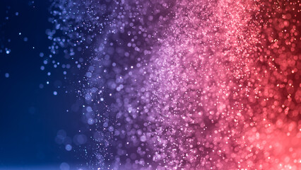 Abstract Blue and Red bokeh defocus glitter blur background.