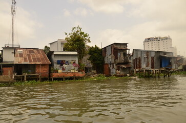 Different Vietnam images, streets, markets, temples, buildings, rivers, beaches, and national parks.