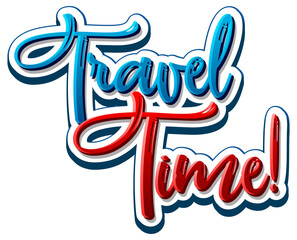 Travel Time typography design