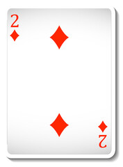 Ace of Diamonds Playing Card Isolated