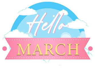 Word design for hello March