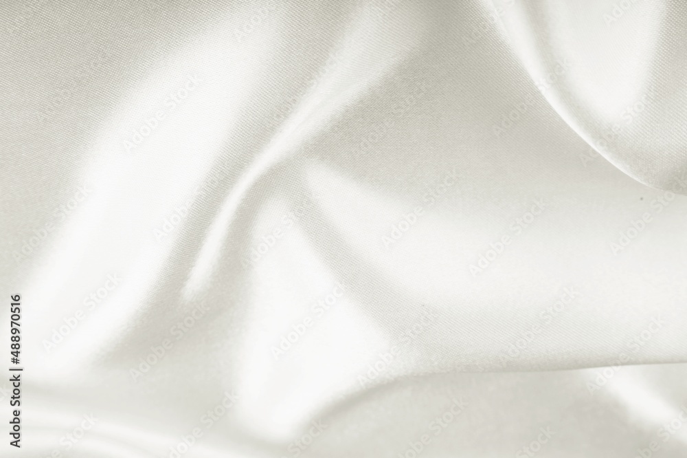 Poster Abstract White Satin Silky Cloth for background, texture