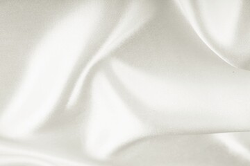 Fototapeta premium Abstract White Satin Silky Cloth for background, texture