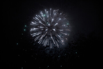 fireworks in the night sky