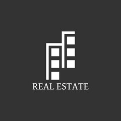 Minimalist logo template for real estate business, buildings, houses, etc.
