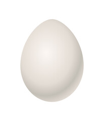 Dragon dinosaur egg in white. Dino cartoon egg-shell. Whole egg icon. Vector glossy egg-shaped of bird or animal