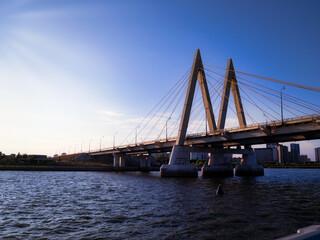 the millennium bridge over the kazanka river
