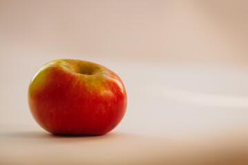 red apple on a white background