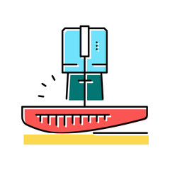 tuna fish cut color icon vector illustration