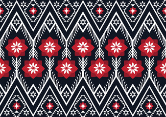 Geometric pattern in ethnic style seamless pattern for background,fabric,wrapping,clothing,wallpaper,Batik,carpet,embroidery style.	