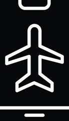 Airplane Mode Vector Icon Design Illustration