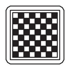 Chess game outline vector icon.Outline vector illustration of board. Isolated illustration of chess game icon on white background.