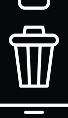 Bin Vector Icon Design Illustration