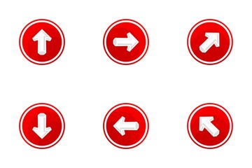 Arrow red set icon