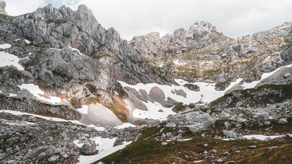 Trail to the Bobotov Kuk located in the center of Durmitor National Park in Northern Montenegro.