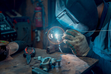 TIG welding of aluminum part for a passenger car