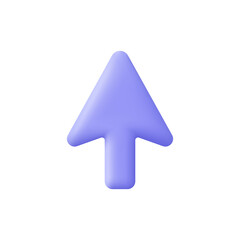 Arrow pointer, mouse cursor. Computer interface. 3d vector icon. Cartoon minimal style.