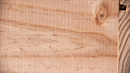 Listón de madera clara de pino con vetas