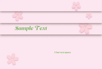 フレーム素材　可愛い桜の花とブラインド