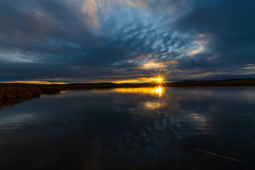 Fototapeta na wymiar Sunset at the Nordkapp