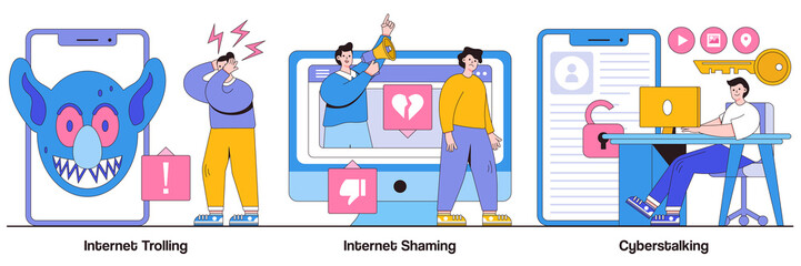 Internet Trolling, Digital Shaming, and Cyberstalking Illustrated Pack
