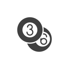 Billiard pool ball vector icon