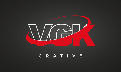 VGK letters creative technology logo design