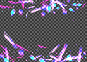 Blur Spark Background Transparent Vector. Particle Spread Template. Blue Gradient Wallpaper. Bright Celebration. Twinkle Dark Card.