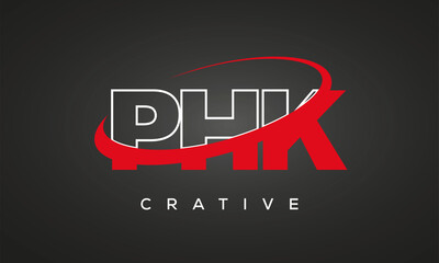 PHK letters creative technology logo design