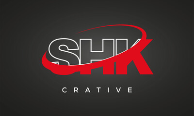 SHK letters creative technology logo design