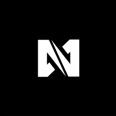 Initial letter N monogram logo concept design