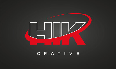 HIK letters creative technology logo design