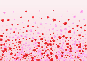 Purple Confetti Background Pink Vector. Amour Texture Heart. Pinkish Sweetheart Backdrop. Red Confetti Card Illustration. Tender Shape Pattern.