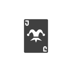 Playing card - Joker vector icon
