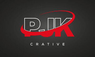 PJK letters creative technology logo design