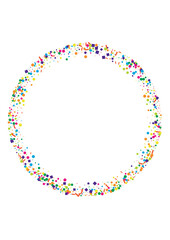 Red Geometric Splash Background. Celebration Dot Isolated. Pink Object Circle Illustration. Yellow Wallpaper Round.