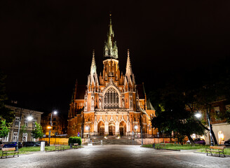 Fototapeta na wymiar Krakow church in Podgórze