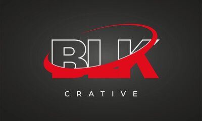 BLK letters creative technology logo design