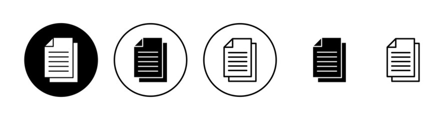 Document icons set. Paper sign and symbol. File Icon