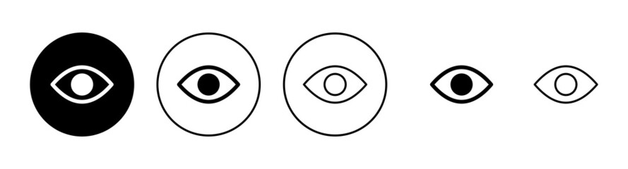Eye icons set. Eye sign and symbol. Look and Vision icon.