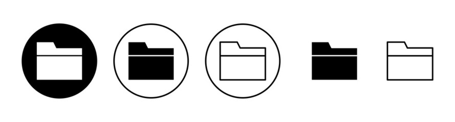 Folder icons set. folder sign and symbol