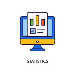 Statistics Vector Filled Outline Icon Design illustration. Fintech Symbol on White background EPS 10 File
