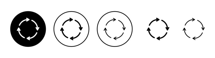 Recycle icons set. Recycling sign and symbol.