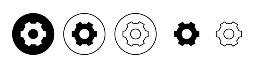 Setting Icons set. Cog Settings sign and symbol. Gear Sign