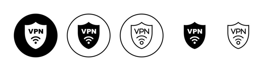 Vpn icons set. Private network sign and symbol. virtual private network icon.
