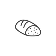 Sliced bread line icon