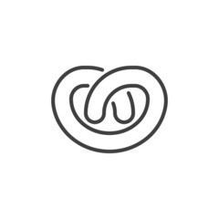 Pretzel line icon