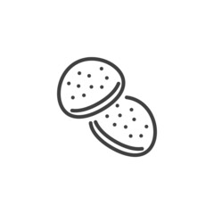 Sweet buns line icon