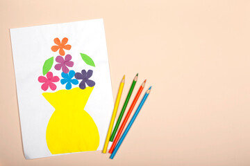 Paper crafts for children. Application of children's creativity. Kindergarten and craft school. On...